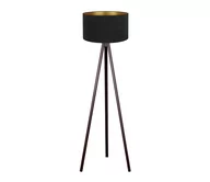 Lampy stojące - Brilagi - Lampa podłogowa VELVET 1xE27/60W/230V wenge/czarna - miniaturka - grafika 1