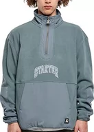 Bluzy męskie - STARTER BLACK LABEL Męska bluza z polaru Starter Thunder z zamkiem błyskawicznym do połowy długości, Heavymetal, S, Heavymetal, S - miniaturka - grafika 1