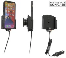 Uchwyt aktywny z kablem USB do Apple iPhone 12 Pro Max w futerale lub bez o wymiarach: 75-89 mm (szer.), 6-10 mm (grubość). - Uchwyty samochodowe do telefonów - miniaturka - grafika 1