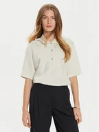 Bluzki damskie - Calvin Klein Bluzka K20K207977 Écru Regular Fit - miniaturka - grafika 1