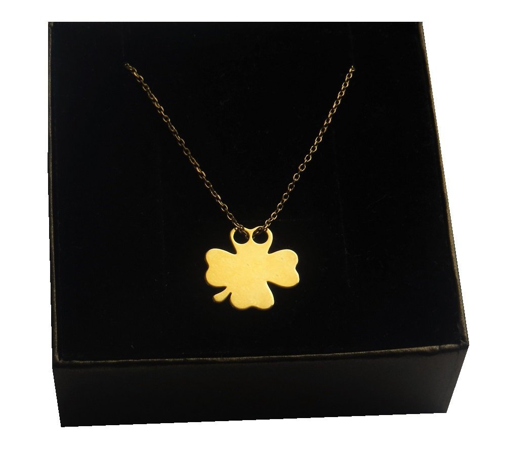 Naszyjnik koniczynka CELEBRYTKA srebro 925 złocone