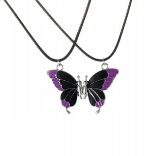 Naszyjnik BFF Motyl czarno-fioletowy - biżuteria dla przyjaciółek - Biżuteria dla dzieci Naszyjnik BFF Motyl czarno-fioletowy - biżuteria dla przyjaciółek - Biżuteria dla dzieci - miniaturka - grafika 1