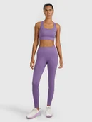 Legginsy - 4F Legginsy treningowe bezszwowe damskie - fioletowe M/L - miniaturka - grafika 1