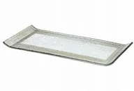 Zabawki zręcznościowe - Srebrna patera podstawka szklana na świecę 31x14cm - miniaturka - grafika 1