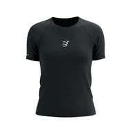 Koszulki sportowe damskie - COMPRESSPORT Koszulka biegowa damska TRAIL RACING SS T-SHIRT black - miniaturka - grafika 1