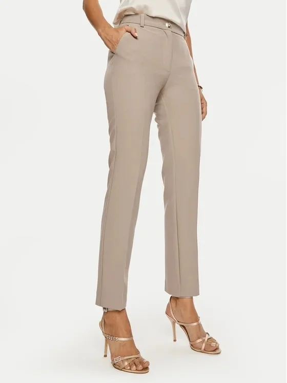 MARCIANO GUESS BEŻOWE SPODNIE ELEGANCKIE CYGARETKI W KANT 40 2CA