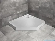 Brodziki prysznicowe - Radaway Doros Pt E Compact Stone brodzik pięciokątny 100x80x11,5cm prawy biały SDRPTP1080-05-04SR | - miniaturka - grafika 1