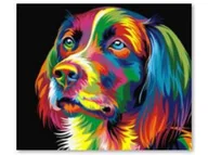 Malowanie po numerach - Haft Diamentowy, Obraz, Mozaika Diamentowa Diamond Painting, Pies - Kolor 30X30Cm - miniaturka - grafika 1