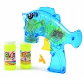 Bańki mydlane - RYBKA WYRZUTNIA DO BANIEK PISTOLET MASZYNA BAŃKI MYDLANE GENERATOR + PŁYN - miniaturka - grafika 1