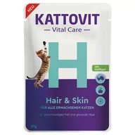Mokra karma dla kotów - Kattovit Vital Care Hair & Skin, saszetki z drobiem - 24 x 85 g - miniaturka - grafika 1