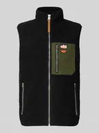 Kamizelki męskie - Kamizelka polarowa z kieszeniami zapinanymi na zamek błyskawiczny i stójką - miniaturka - grafika 1