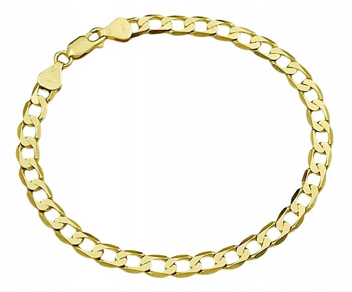 Bransoletka Męska Złota Pancerka Diamentowana 5,50 mm Pełna pr 585