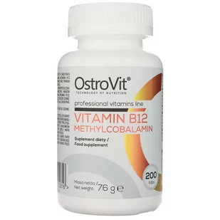 Ostrovit OstroVit Witamina B12 Metylokobalamina 200 tablete 5903933902616 - Witaminy i minerały - miniaturka - grafika 1