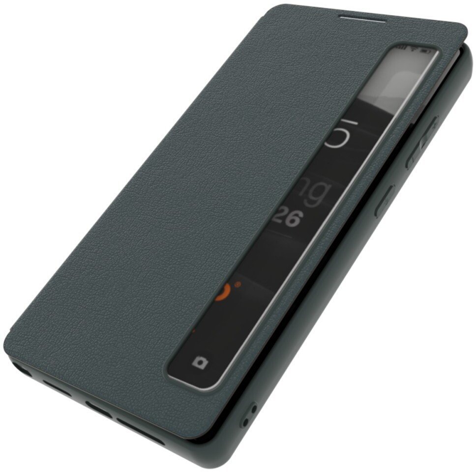 Etui z klapką Supero Smart View do Samsung Galaxy S26, skórzane, zielone