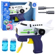 Bańki mydlane - Pistolet Do Baniek Mydlanych Samolot do Skręcania Płyny Śrubokręt 2w1 LEAN Toys - miniaturka - grafika 1
