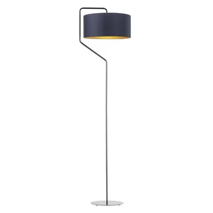 Lampa podłogowa LYSNE Tesallia Gold, granatowy ze złotym wnętrzem - Lampy stojące - miniaturka - grafika 1