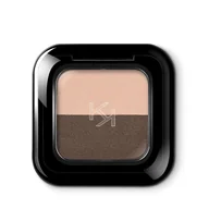 Cienie do powiek - KIKO Milano Bright Duo Eyeshadow podwójny cień do powiek 02 Warm Beige/Dark Brown - miniaturka - grafika 1