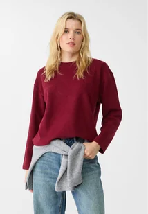 Stradivarius Dzianinowa koszulka z okrągłym dekoltem Fioletowy XL - Koszulki i topy damskie - miniaturka - grafika 1