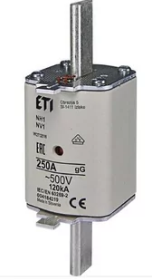 Bezpiecznik mocy WT-1 250A gG KOMBI NH1 500V ETI - Bezpieczniki elektryczne - miniaturka - grafika 1