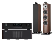 Zestawy stereo - Rotel RC-1572 MkII (czarny) + RB-1582 MkII (czarny) + 702 S3 (mokka) - miniaturka - grafika 1