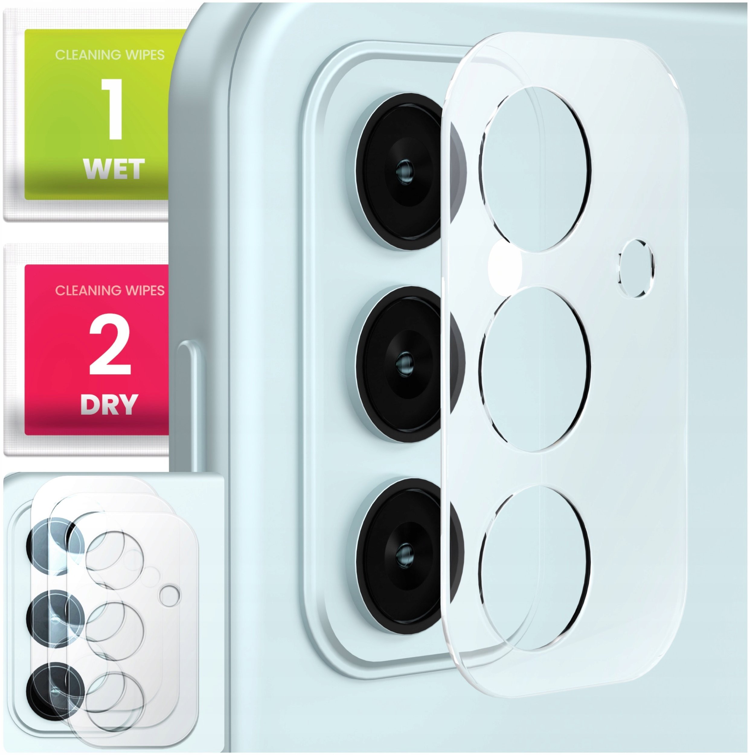 3-PAK Szkło Na Aparat Do Samsung Galaxy M13 Hartowane, Na Obiektyw, 9H