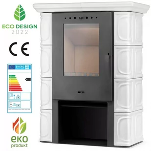 FLAMA Piec kominek kaflowy koza ELDUR ivory ECO Design 2022 - Piece wolnostojące - miniaturka - grafika 1