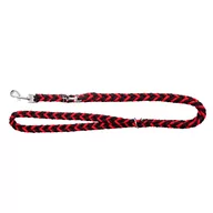 Smycze dla psów - Dingo Przedłużana z linki pleciona warkocz 1/120-220cm Czerwona 10310 - miniaturka - grafika 1