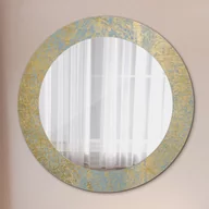 Lustra - Lustro dekoracyjne okrągłe Złota folia tekstura - miniaturka - grafika 1
