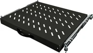 Akcesoria do szaf serwerowych - Alantec Półka wysuwana 19" 1U głęb. 570mm, kolor czarny, 4 punkty mocowania - miniaturka - grafika 1