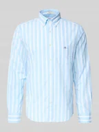 Koszule męskie - Koszula casualowa o kroju slim fit z kieszenią na piersi - miniaturka - grafika 1