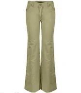 Spodnie damskie - Damskie bojówki niski stan dzwony denim haft-L - miniaturka - grafika 1