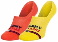 Skarpetki męskie - Tommy Jeans Skarpety 43-46 Stopki Skarpetki Żółta Pomarańczowa - miniaturka - grafika 1