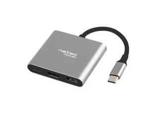 Natec Hub - Multiport Fowler Mini - USB-C PD HDMI - szary IMP-16475 - Huby USB - miniaturka - grafika 4