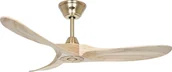 Wentylatory sufitowe - Energooszczędny wentylator sufitowy z pilotem Eco Genuino szczotkowany mosiądz / naturalne drewno 122 cm - miniaturka - grafika 1