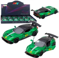 Samochody i pojazdy dla dzieci - Samochód Wyścigowy Sportowy Metalowy Napęd Otwierane Drzwi Zielony 1:32 - miniaturka - grafika 1