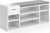 Szafki na buty - Vicco Ławka na buty Eleon, 101 x 45 cm, Biały - miniaturka - grafika 1