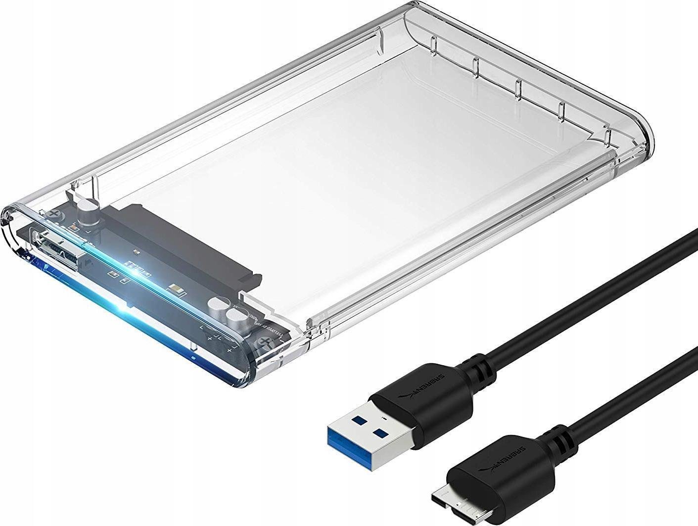 Kieszeń Logit OBUDOWA DYSK 2,5'' USB 3.0 PRZEZROCZYSTA M2509