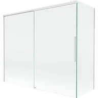 Parawany nawannowe - Mexen Rox parawan nawannowy 2-skrzydłowy rozsuwany 180 + 90 x 150 cm, transparent, biały - 8C9-180-090-20-00 - miniaturka - grafika 1