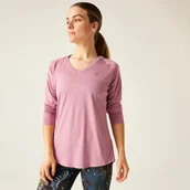 Koszulki i topy damskie - Dare 2b Koszulka damska z długim rękawem Discern Różowy, Rozmiar: 38 - miniaturka - grafika 1