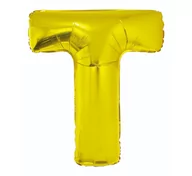 Balony i akcesoria - GoDan Balon foliowy litera T, 32", złoty FG-L85ZT - miniaturka - grafika 1