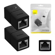 Adaptery i przejściówki - Złączka sieciowa Baseus, 2 sztuki, AirJoy series (czarny) - miniaturka - grafika 1