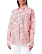 Koszule męskie - United Colors of Benetton Koszula męska, Różowy W Czerwone Paski 67t, M - miniaturka - grafika 1