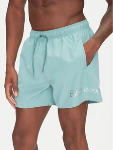 EA7 Emporio Armani Szorty kąpielowe 7M000519 AF13049 MB159 Turkusowy Regular Fit - Kąpielówki męskie - miniaturka - grafika 1