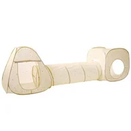 Zestawy naczyń dla dzieci - 3 Sprouts Zestaw Namiotów dla Dzieci z Tunelem 3w1Terrazzo Beige - miniaturka - grafika 1