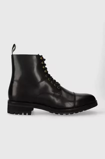 Botki męskie - Polo Ralph Lauren trzewiki skórzane Bryson Boot męskie kolor czarny 812754384003 - grafika 1