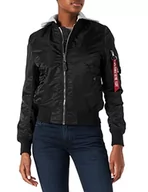 Kurtki damskie - ALPHA INDUSTRIES Damska kurtka bomberka, Czarny/Chrome, XS - miniaturka - grafika 1