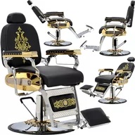 Fotele fryzjerskie - Fotel fryzjerski barberski hydrauliczny do salonu fryzjerskiego barber shop Apollo Barberking w 24H - miniaturka - grafika 1