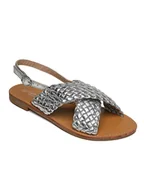 Sandały damskie - Sixth Sens Sandały w kolorze srebrnym - miniaturka - grafika 1