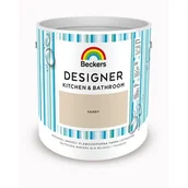 Farby wewnętrzne - Beckers Farba lateksowa Designer KitchenBathroom Sandy 2,5 l - miniaturka - grafika 1