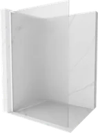 Ścianki i drzwi prysznicowe - Mexen Kioto L ścianka prysznicowa Walk-in 100 x 200 cm, prążki, biała - 800-100-103-20-09 - miniaturka - grafika 1